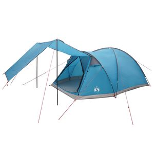 vidaXL Barraca Cabana com telhado Azul 6 pessoas Poli&eacute;ster e A&ccedil;o