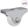 vidaXL Roda 12 unid. Branco 42 x 11,5 x 29 mm Ferro