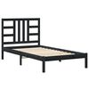 vidaXL Estrutura de cama 100x200 cm madeira maci&ccedil;a preto