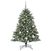 vidaXL &Aacute;rvore de Natal Artificial Verde 150 cm PVC, Pl&aacute;stico e A&ccedil;o