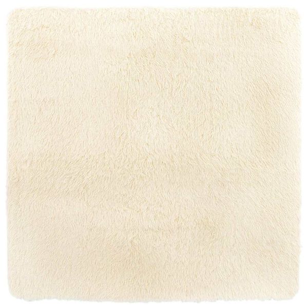 vidaXL Tapete shaggy de pelo alto NAVARRA 200x200 cm poli&eacute;ster creme