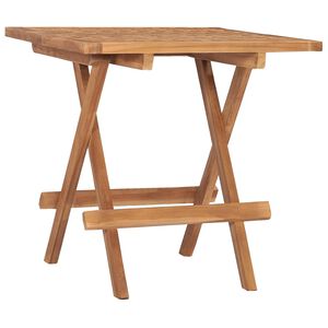 vidaXL Mesa de jardim dobr&aacute;vel 50x50x50 cm madeira de teca maci&ccedil;a