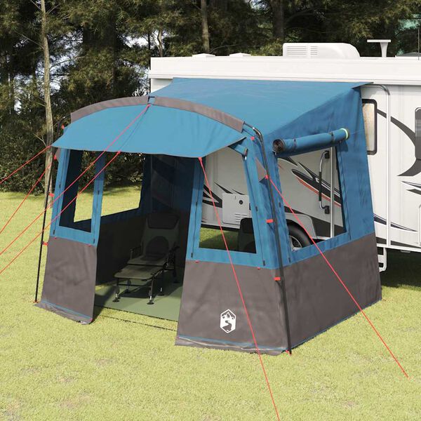 vidaXL Tenda de porta-malas para Caravana Azul 352 x 250 x 240 cm