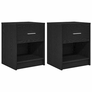 vidaXL Mesas de cabeceira 2 pcs com gaveta 40x34x50 cm preto