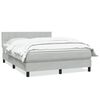 vidaXL Cama com molas/colch&atilde;o 160x210 cm veludo cinzento-claro