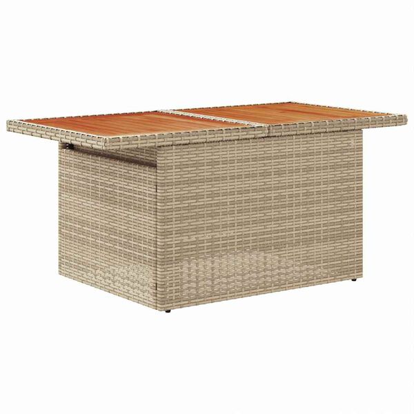 vidaXL Conjunto de Sof&aacute; de Jardim 9 pcs Bege Rattan Sint&eacute;tico