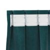 vidaXL Cortinas com cortinas 2 pcs Verde-escuro 140 x 140 cm Veludo