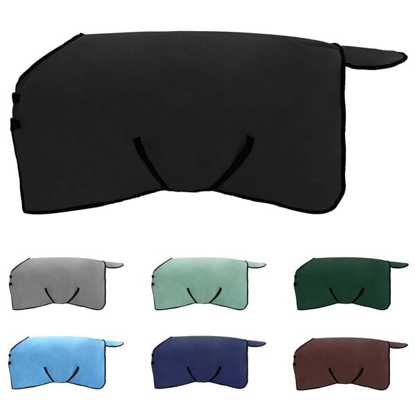 vidaXL Cobertor de Cavalo Preto Poli&eacute;ster
