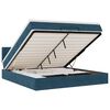 vidaXL Estrutura de cama otomana com colch&atilde;o 160x200 cm azul escuro