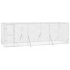 vidaXL Canil de exterior 6x2x2 m a&ccedil;o galvanizado prateado