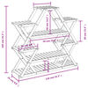vidaXL Suporte de plantas 110x25x105 cm madeira de abeto maciça
