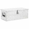 vidaXL Caixa de arruma&ccedil;&atilde;o 70x31x27 cm alum&iacute;nio prateado
