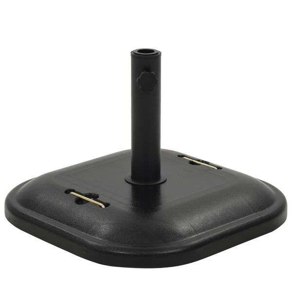 vidaXL Base para guarda-sol em cimento quadrada preto 25 kg