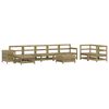 vidaXL 10 pcs conjunto sof&aacute;s de jardim madeira de pinho impregnada