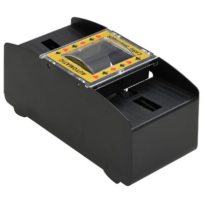 vidaXL Baralhador de cartas automático para 2 baralhos preto