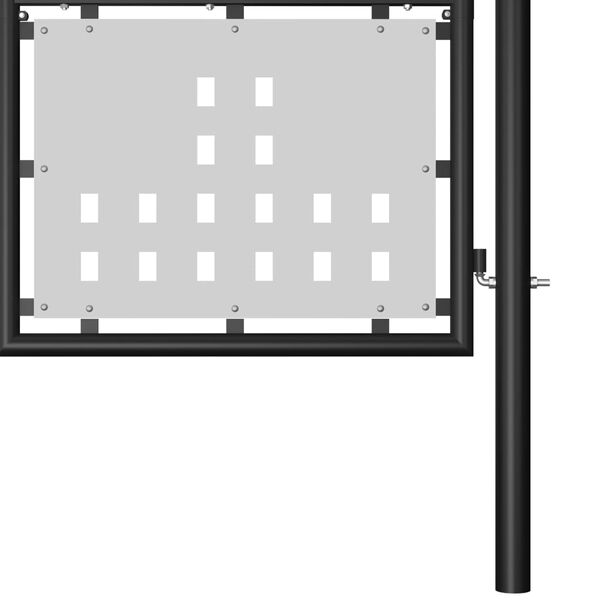 vidaXL Port&atilde;o de jardim 500x150 cm a&ccedil;o preto