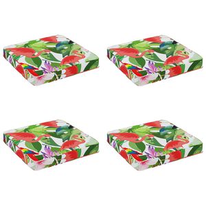 vidaXL Almofadas de Assento de 4 Pe&ccedil;as VUGHT 4 pcs 100% Poli&eacute;ster