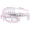 vidaXL Cama sem colch&atilde;o 75x190 cm madeira de pinho maci&ccedil;a