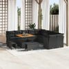 vidaXL Conjunto de Sof&aacute; de Jardim 13 pcs Preto vime PE