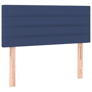 vidaXL Cabeceira de cama tecido 80x5x78/88 cm azul