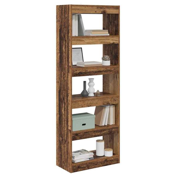 vidaXL Gabinete de Livros Madeira antiga 60 x 30 x 166 cm