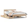 vidaXL Cama sem colch&atilde;o 135x190 cm madeira de pinho maci&ccedil;a
