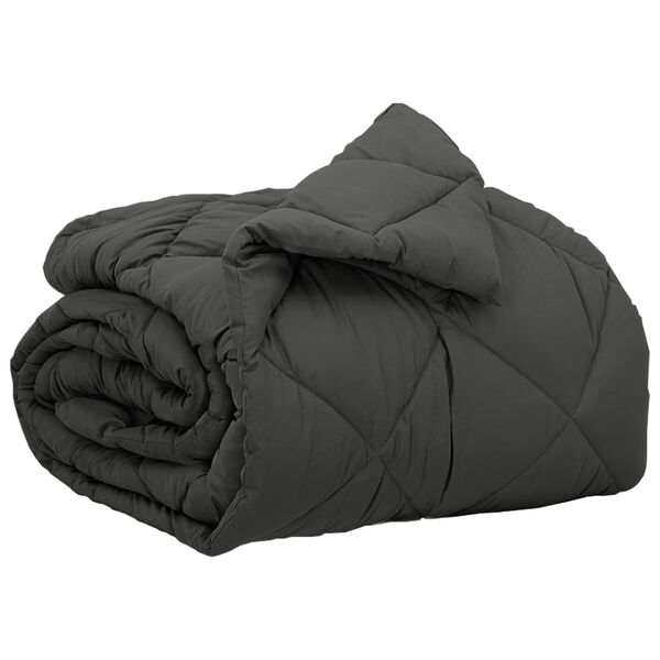 vidaXL Duvet de Ano Inteiro Antracite 220 x 140 cm Microfibra