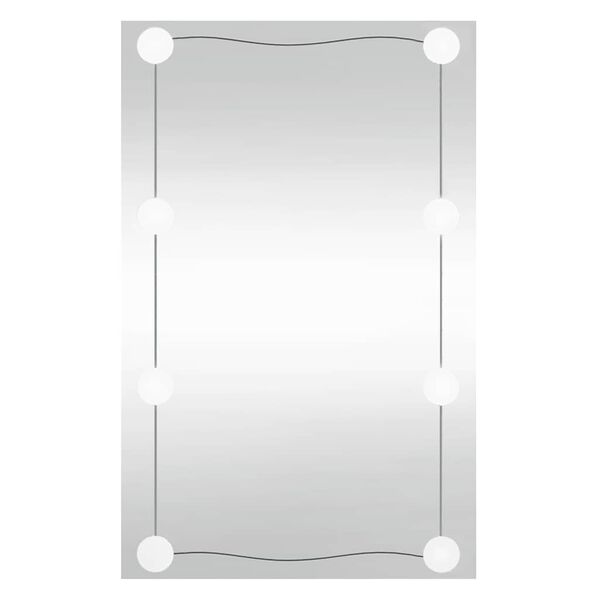 vidaXL Espelho de parede retangular com luzes LED 40x60 cm vidro