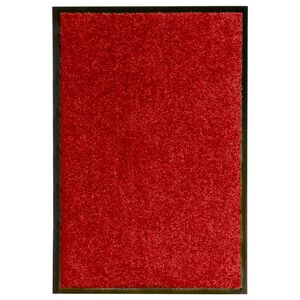 vidaXL Tapete de porta lav&aacute;vel 40x60 cm vermelho