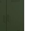 vidaXL Aparador 68x39x79 cm a&ccedil;o verde azeitona
