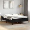 vidaXL Estrutura de cama 135x190 cm derivados de madeira/metal preto