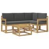 vidaXL Conjunto de Sof&aacute;s para Exterior 5 unid. Branco e Antracite