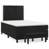 vidaXL Cama boxspring com colch&atilde;o 120x190 cm veludo preto