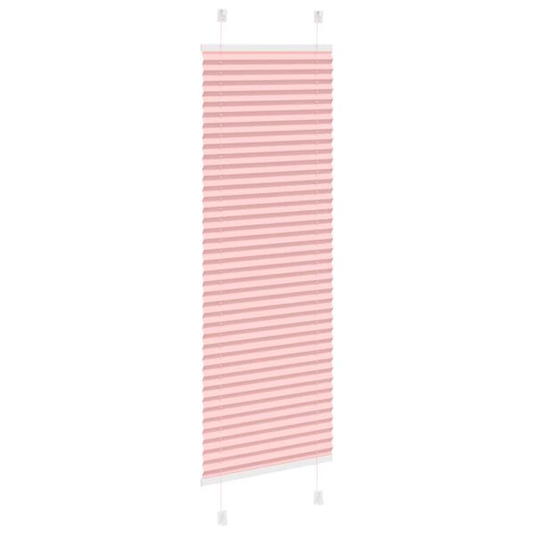 vidaXL Rosa Plissada Cega 50x100 cm Largura Tecido 49,4 cm Poli&eacute;ster