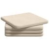vidaXL Almofadas de Assento 4 pcs Bege 40 x 40 x 3 cm