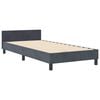 vidaXL Cama Box com cabeceira Cinzento escuro 90 x 200 cm Veludo