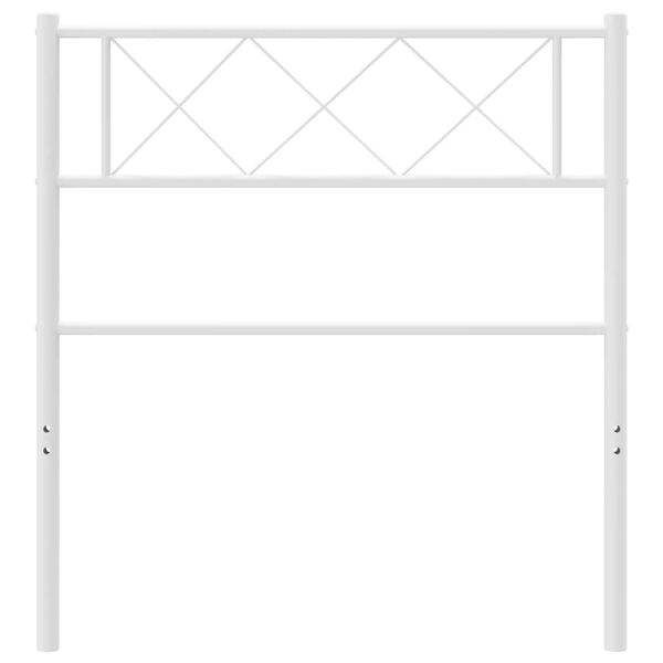 vidaXL Cabeceira de substitui&ccedil;&atilde;o 90 cm metal branco
