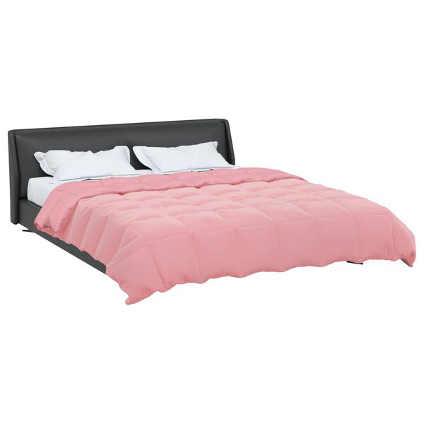 vidaXL Duvet de Ano Inteiro Colchonete Rosa 220 x 260 cm Microfibra