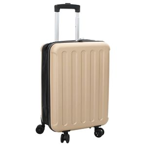 vidaXL Mala com bloqueio champanhe 34 x 23 x 55.5 cm Pl&aacute;stico ABS