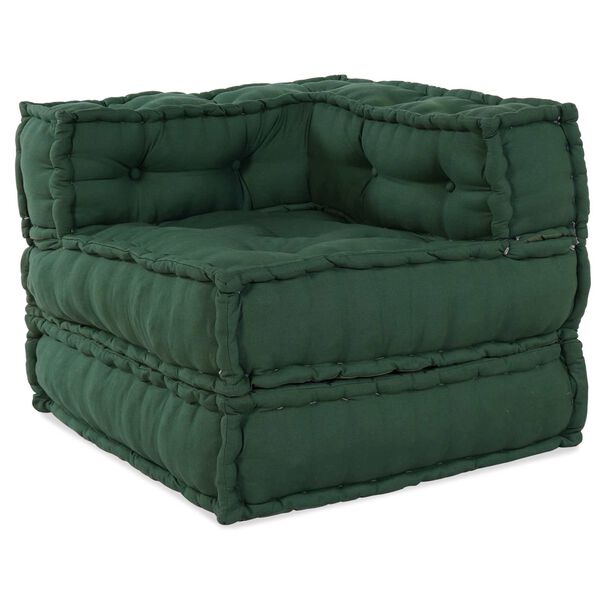 vidaXL Sof&aacute; Modular 2 pcs Verde 140 x 70 x 56 cm tecido