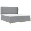 vidaXL Cama Box Springs com Colch&atilde;o Cinza Escuro 90x190 cm tecido