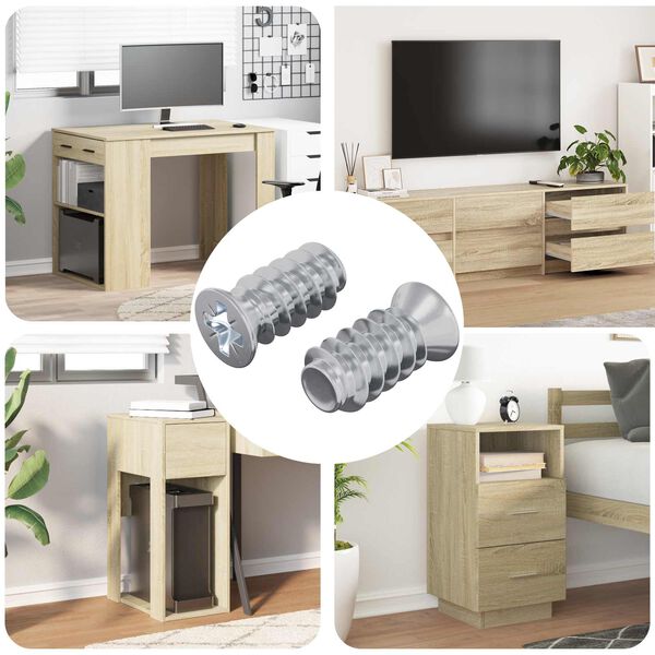 vidaXL Parafuso 2 pcs Prateado M6 x 12 mm Ferro