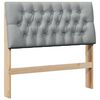 vidaXL Cabeceira estofada Cinzento-claro 100 cm