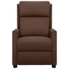 vidaXL Poltrona de massagens el&eacute;trica couro artificial castanho