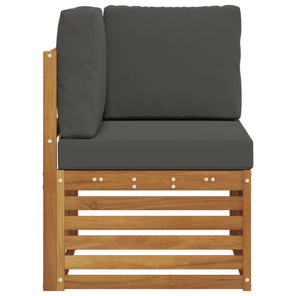 vidaXL Sof&aacute; de Canto Outdoor Madeira S&oacute;lida de Ac&aacute;cia Natural