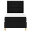 vidaXL Cama Box com colch&atilde;o com cabeceira Preto 80 x 200 cm tecido