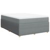vidaXL Cama com molas/colch&atilde;o 160x200 cm tecido cinzento-claro
