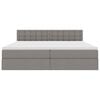 vidaXL Cama com arruma&ccedil;&atilde;o e colch&atilde;o Cinzento-acastanhado 200 x 200 cm