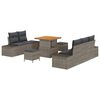 vidaXL Conjunto de Sof&aacute; de Jardim 8 unid. 7-N&uacute;mero de lugares Cinzeto
