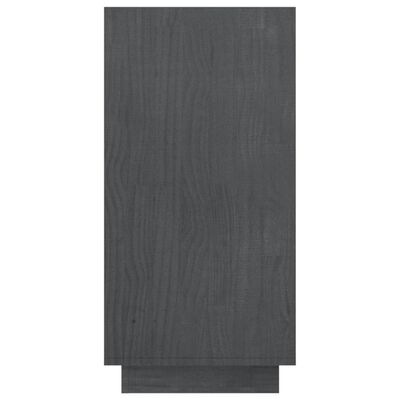 vidaXL Estante 80x35x71 cm madeira de pinho maciça cinzento